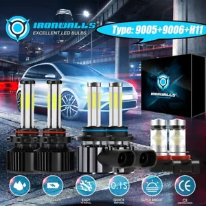 For Honda Civic 2006-2015 6-SIDES LED Headlight High+Low & Fog Light Bulbs Kit - Foto 1 di 12
