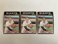 Gaylord Perry 1971 Topps #140 San Francisco Giants LOF of 3 