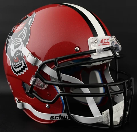 *CUSTOM* NORTH CAROLINA STATE WOLFPACK Schutt Authentic GAMEDAY Football Helmet Cover