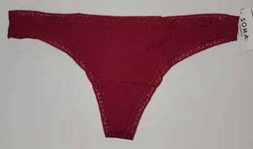SOMA INTIMATES ~ COTTON MODAL THONG ~ New with TAG  Size LG - Image 1 of 1