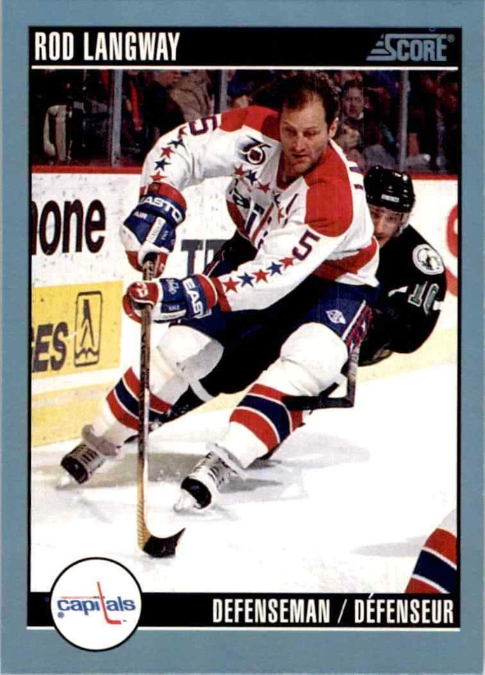 1992-93 Score Canadian Rod Langway #143 - Image 1 of 2