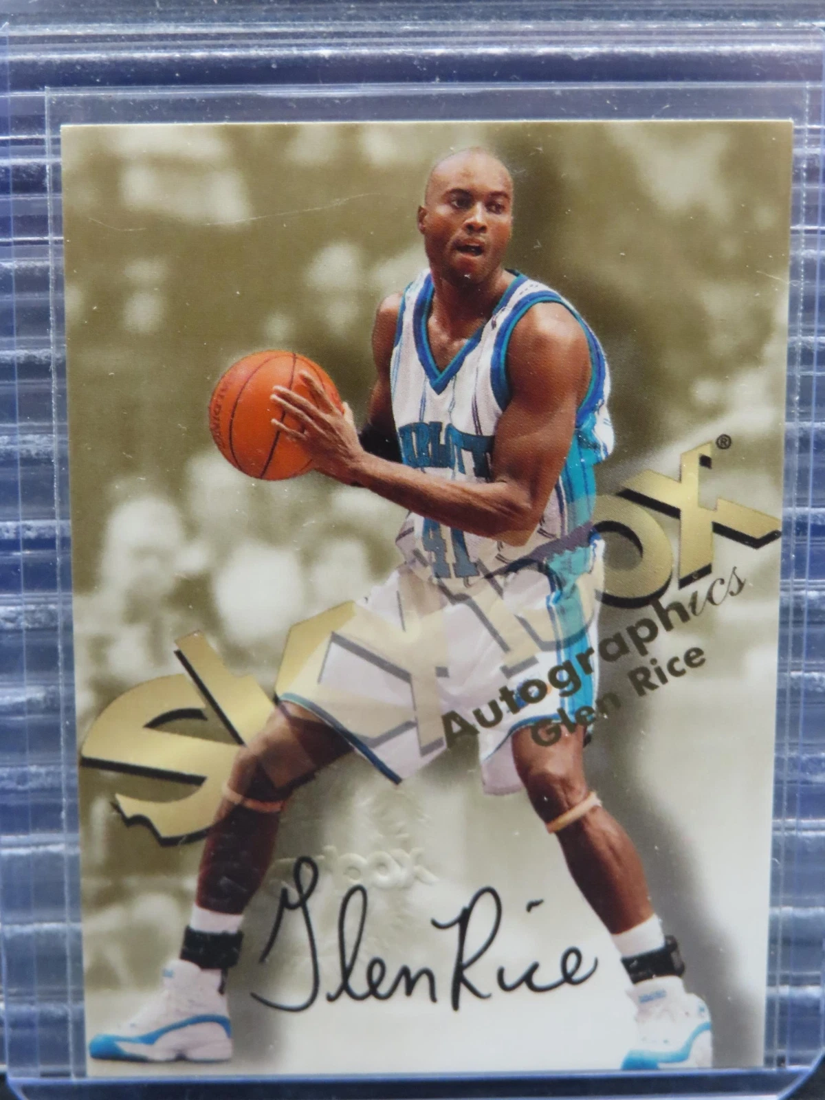 1998-99 Skybox Premium Glen Rice Autographics Autograph Auto Hornets