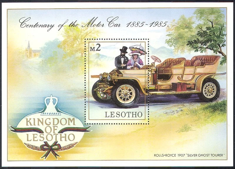 Lesotho 1985 Rolls Royce/Vintage Car/Motoring/cars/Motors/Transport 1v m/s s2651 - Image 1 of 1