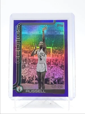 BILL RUSSELL 2025-26 TOPPS FLAGSHIP PURPLE RAINBOW CELTICS /250 Q4427 - Image 1 of 2