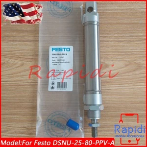 NUOVO Festo DSNU-25-80-PPV-A 19247 cilindro standard rotondo foro 25 mm spedizione USA - Foto 1 di 9
