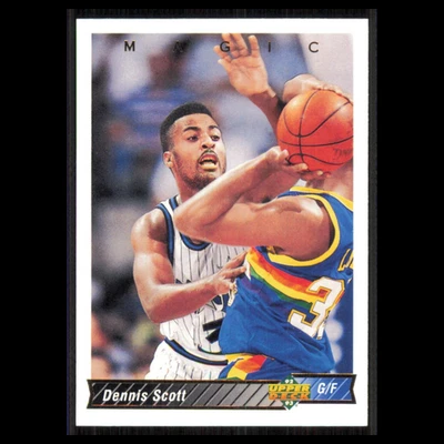 丹尼斯·斯科特 #141 1992 Upper Deck 奥兰多魔术篮球卡 NBA 近乎完好 — 第 1/3 张图片