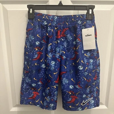 Pantalones cortos de natación Nike para niños nuevos con etiquetas talla grande bolsillos con cordón Foto 1 de 4