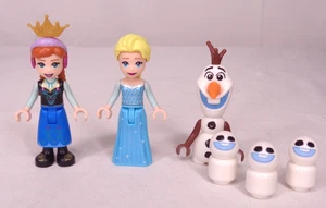 LEGO Frozen Minifigure Lot: Anna, Elsa, Olaf, Snowgie 43194 Wonderland Disney - Picture 1 of 5