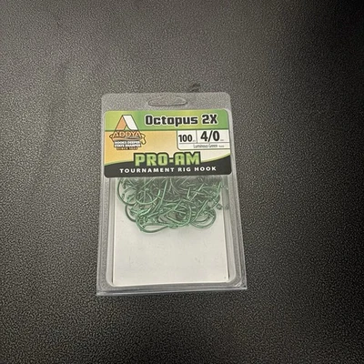 Gamakatsu Addya Luminous green Octopus 2x . Size 4/0 ,