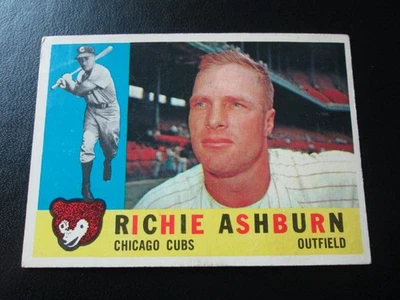 RICHIE ASHBURN 1960 TOPPS BASEBALL CARD #305 VG-EX WRINKLE - Image 1 of 3