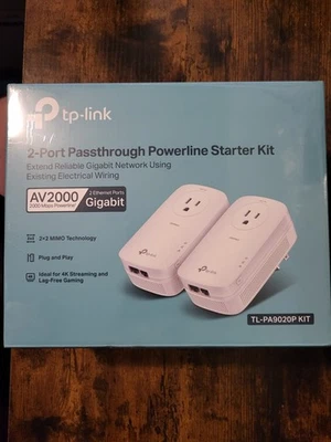 TP-LINK TLPA9020PKIT AV2000 2-Port Gigabit Powerline Starter Kit - Image 1 of 4