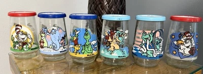 Vintage 1996 Welch’s Glass Jelly Jars with lids Dr Seuss Limited Edition 6/6 EUC - Image 1 of 4