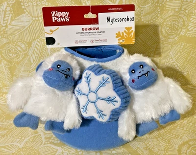 ZippyPaws HOLIDAY BURROW YETI MOUNTAIN Squeaky Plush Dog Toy New -FREE SHIPPING- - Image 1 of 4