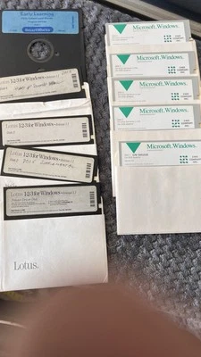 Microsoft Windows 3.1 MS-DOS 6 Plus 5.25" Install Floppy Disks Z-NIX Company - Image 1 of 4
