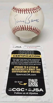 Ernie Banks Signed Rawlings Official National League Baseball JSA COA CUBS A8 - Image 1 of 4