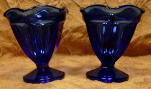 6 Libbey Metropolitan Kobaltblau 5 7/8"h Glas Becher - 16oz. cap. mit Goldrand - Bild 1 von 7