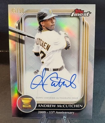 2025 Topps Finest Rookie Cup Aniversario Automático RCAA-AM Andrew McCuthchen/50 Foto 1 de 2