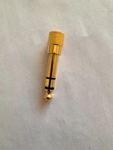 Adaptador conector de audio estéreo macho a 3,5 mm hembra de 6,35 mm - Imagen 1 de 2
