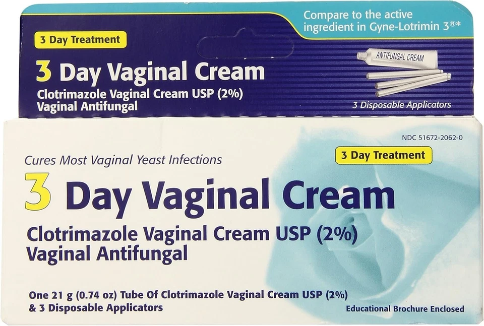 Crema Vaginal De Clotrimazol De 3 Dias, 0,74 Oz, 3 Dosis
