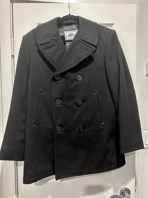 DSCP Quarterdeck Collection Peacoat Mens 40R Navy Wool Military Coat Classic - Image 1 of 4