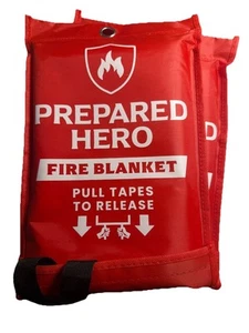Prepared Hero Emergency FIRE BLANKET (2 Pk) 39x39 - Picture 1 of 3