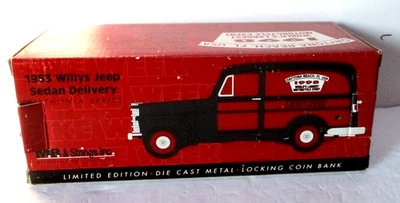 1953 WILLYS JEEP SEDAN DELIVERY Die Cast Locking Coin Bank, Limited Edition - Image 1 of 4