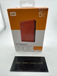 WD MY PASSPORT PORTABLE HDD 5TB - Red - New Sealed - Afbeelding 1 van 2