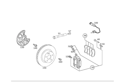 Genuine Mercedes-Benz Disk Brake Pad Front 000-420-64-04 - Image 1 of 2
