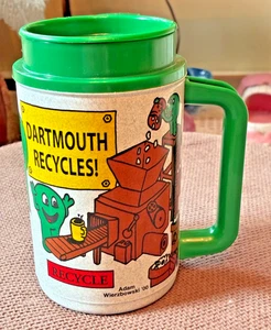 Dartmouth Recycles! Thermo Hot/Cold Cup w/Lid NWOT ‘00 Never used - Picture 1 of 4