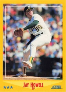 1988 Score Baseball Jay Howell Oakland Athletics #522 - Picture 1 of 2