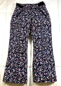 Youth Snow Ski Pants Girls 14 Large Snowboarding Black Pink Winter roebuck & co - Picture 1 of 12