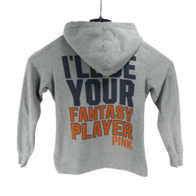 Chicago Bears PINK by Victoria Secret NFL S Gray Hoodie Ill be UR Fantasy Player - Image 1 of 4