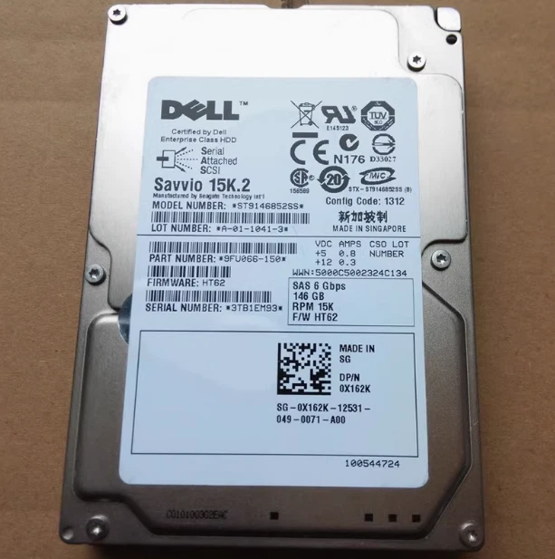 DELL 146GB 15K SAS 2.5" ST9146852SS 0X162K X162K Hard Drive - Image 1 of 1