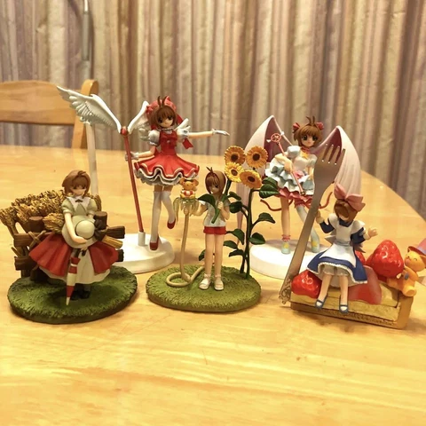 Card Captor Sakura Kinomoto Figure 5p set Clamp Ensky Japan Anime w/BOX Cover