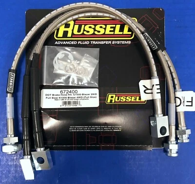 Russell 672400 Stainless Steel  Brake Hose Line Kit 1992-99 Blazer Yukon Tahoe - Image 1 of 2