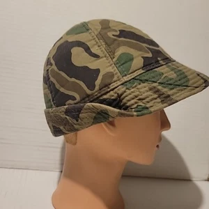 Vtg YR Camo Duck Deer Hunting Hat Bucket Cap Lined Sz L - Picture 1 of 7