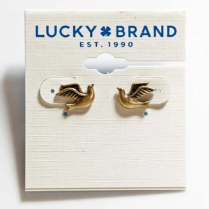 Lucky Brand Dove Small Stud Earrings Retro Women Comfortable Everyday Jewelry - Picture 1 of 3