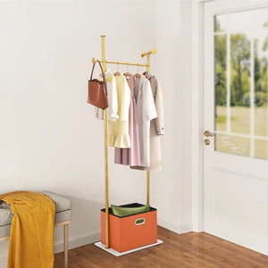 Schwerlast Garderobe freistehend Marmorsockel Ecke Metall Garderobe Kleiderhalter - Bild 1 von 14