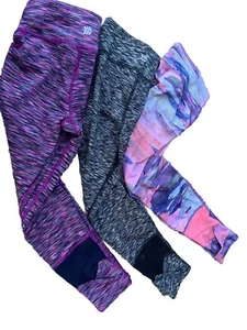 All in Motion Activewear Performance Leggings Girl’s M (7/8) PRETTY💕 LOT of 3 - Picture 1 of 22