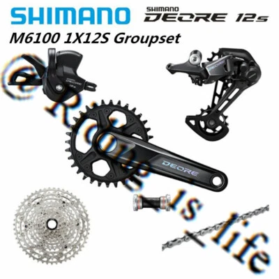 New SHIMANO Deore M6100 1x12-12 Speed Groupset FC-M6100-1 51T M6100/M6120 Brake - Image 1 of 4