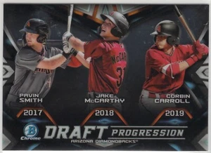 2019 Bowman Chrome Draft Progression Arizona Diamondbacks Corbin Carroll - Picture 1 of 2