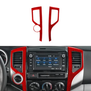 For Toyota Tacoma 2012-2015 2Pcs Center Vent TYP-B 4WD Trim Carbon Fiber Red - Bild 1 von 12