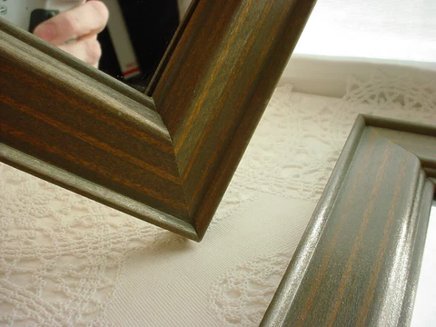 Square Wall Art Mirror Home Interiors 2 Mirrors Vtg Cover