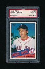1985 Topps #181, Roger Clemens RC PSA 9, MINT Centered, Sharp