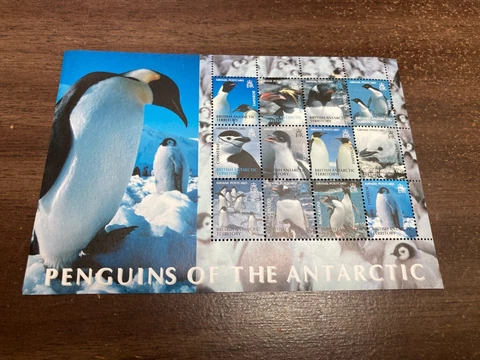 KAPPYSTAMPS BRITISH ANTARCTIC PENQUINS SHEETLET OF 12 MINT NH   Z1 Cover