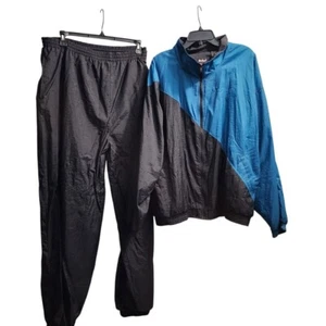 Vtg NWT MacGregor Tracksuit Set Windbreaker Jacket & Pants Blue Black Mens 3 XL - Picture 1 of 18