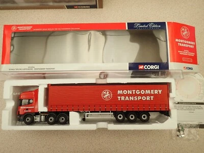Corgi 1:50 CC12916 Scania Topline Curtainside Montgomery Trans Undisplayed MIB - Image 1 of 4