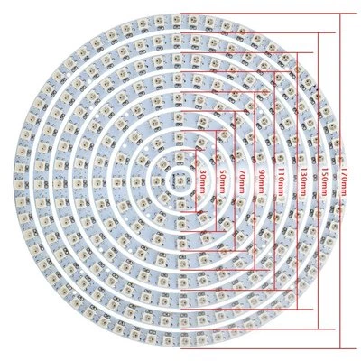 WS2812B SK6812 round Ring  5050 RGB Addressable Pixel LED Lamp Arduino 5V - Image 1 of 3