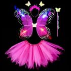 2-8year LED Children Costume Props Flashing Butterfly Skirt Lights Suit  Girls