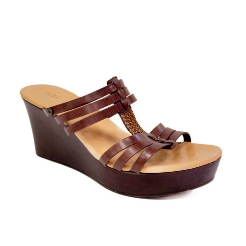 Sandalo UGG Mattie zeppa plateau marrone donna taglia 8 5